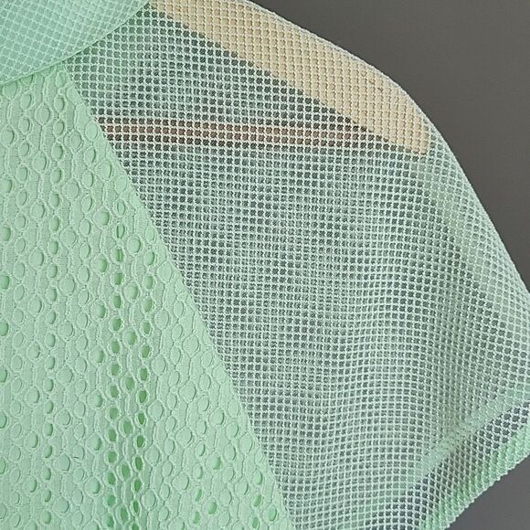 NWOT! NEW YORK & CO Vintage Retro Preppy Dress Lace Over Mint Green Midi 
SZ  10 - Picture 7 of 17